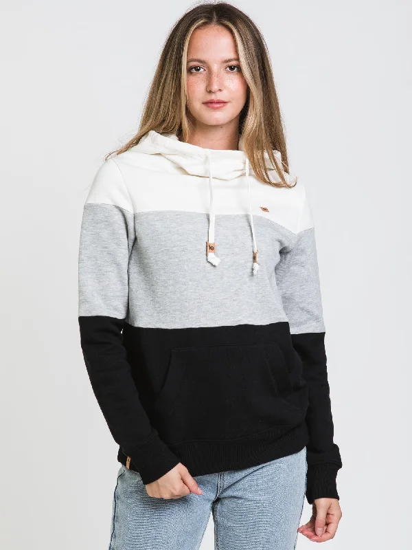 TENTREE TRI-BLOCKED BANSHEE PATCH PULLOVER HOODIE - CLEARANCE Hoodie with Elastic Cuffs Stretchable Comfortable