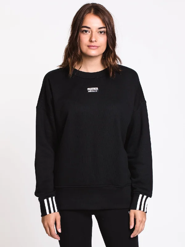 WOMENS VOCAL CREW - BLACK - CLEARANCE Hoodie with Oversized Fit Loose Comfortable