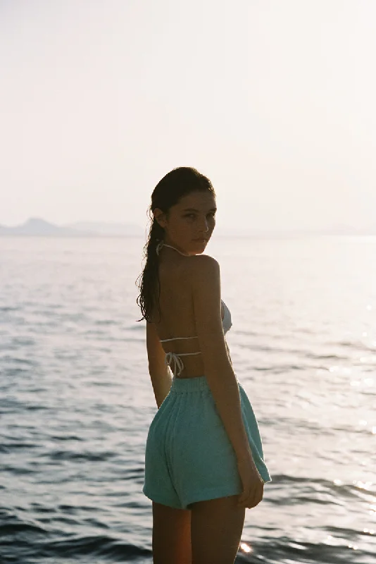 Estate Short Aqua Silky Sleep Shorts