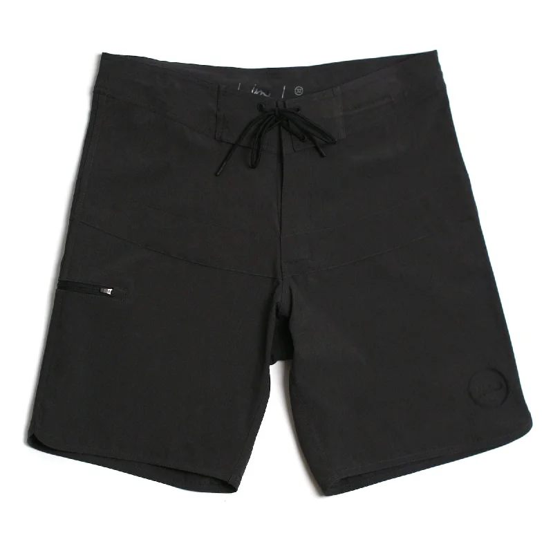 Hayworth Minimalist Boardshort Double Black Feminine Bow Shorts