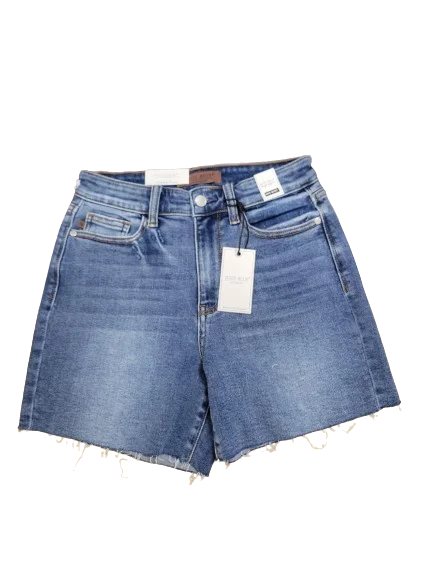 Judy Blue Raw Hem Shorts Breezy Beach Shorts