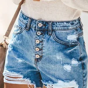 Light Blue Ripped Jean Shorts Classic Chino Shorts