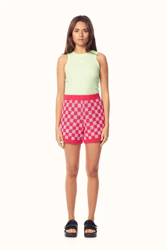 MISFIT DONOR HEIGHTS KNITTED SHORT - CANDY PINK Soft Knit Lounge Shorts