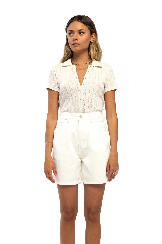 MISFIT THE GLANCE SHORT - WASHED WHITE Elegant Minimalist Shorts