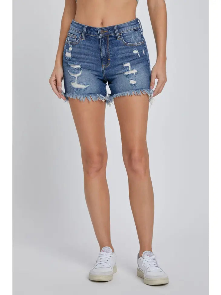 Women's Cello Denim Shorts Sporty High-Waist Shorts