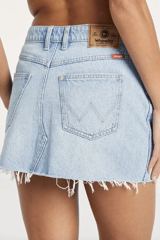 WRANGLER MID VINTAGE MINI SKIRT - 1984 BLUE Cute Ruffle Shorts