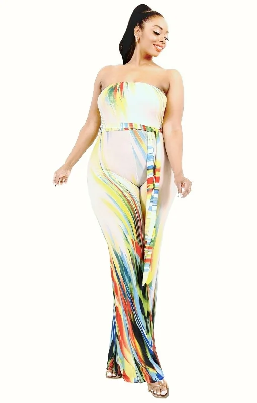 FZ Women's Plus Size Off Shoulder Jumpsuit Women's Trendy Suit