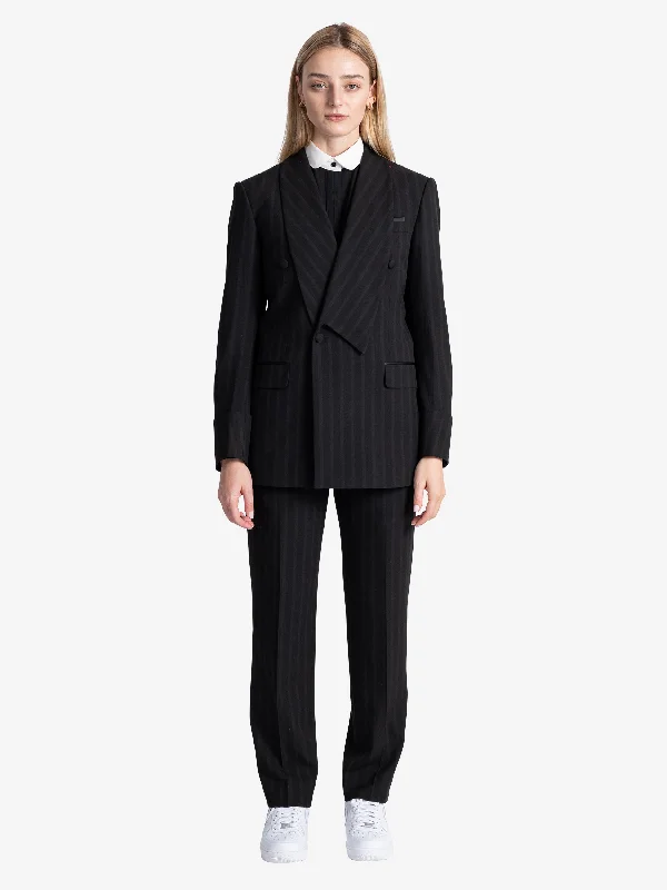 Kinebouge Black Suit Women's Plaid Suit