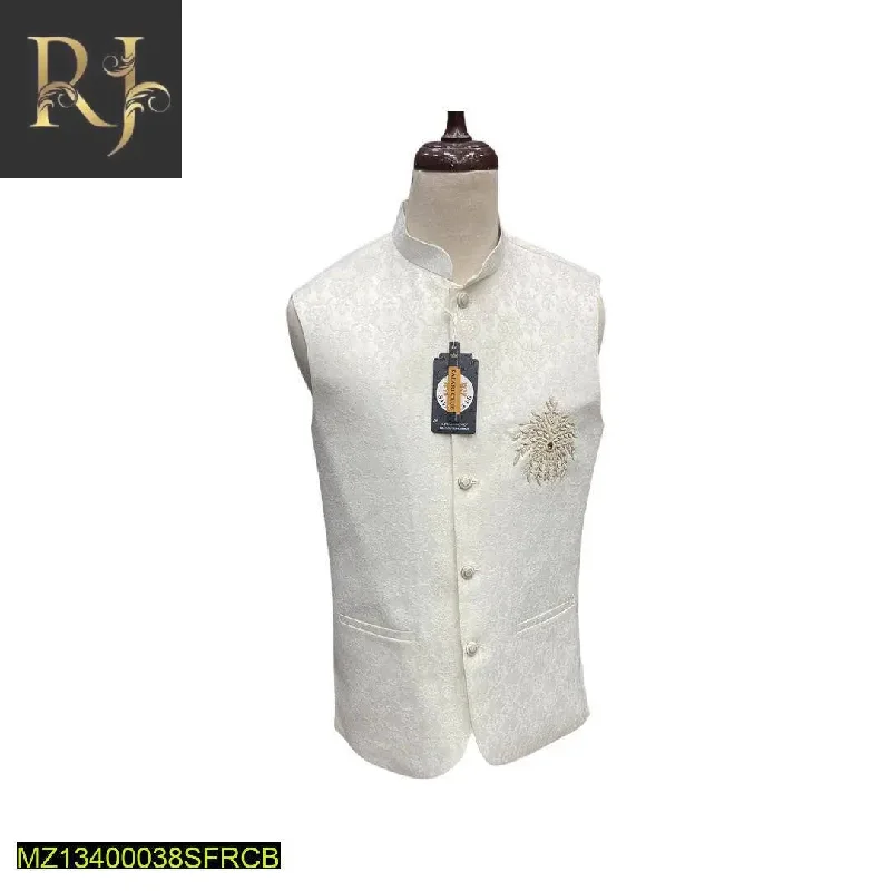 Men Jamawar Design Waistcoat Women's Custom Jacket