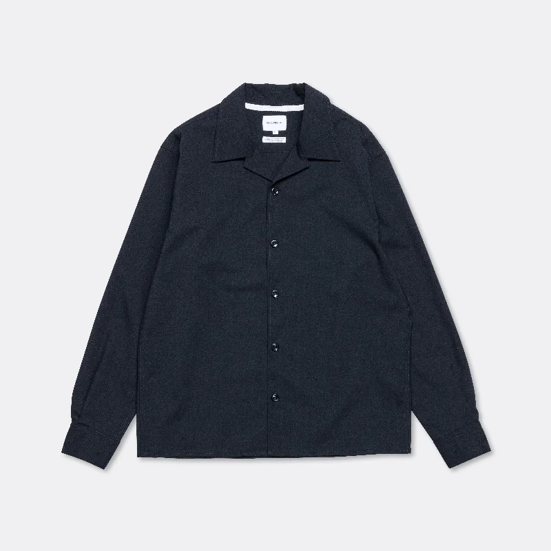 Carsten Light Wool Shirt - Dark Navy Soft Touch Knit