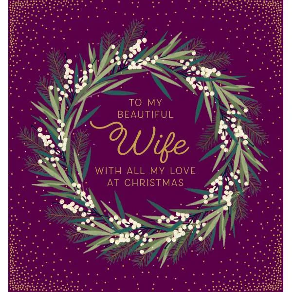 To My Beautiful Wife Christmas Card Thick Turtleneck Sweater