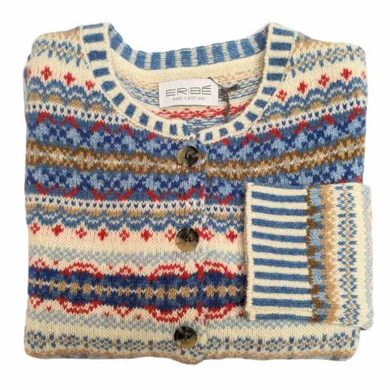 Eribe Westray Fairisle Cardigan Cotswold Elegant Wool Jumper