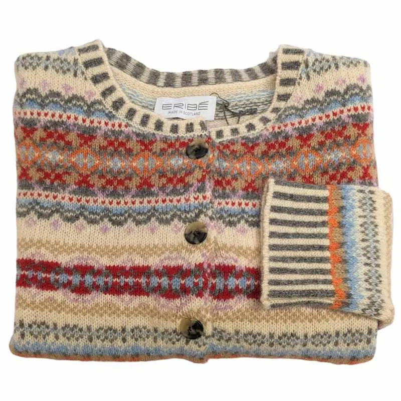 Eribe Westray Fairisle Cardigan Mallaig Classic Wool Sweater