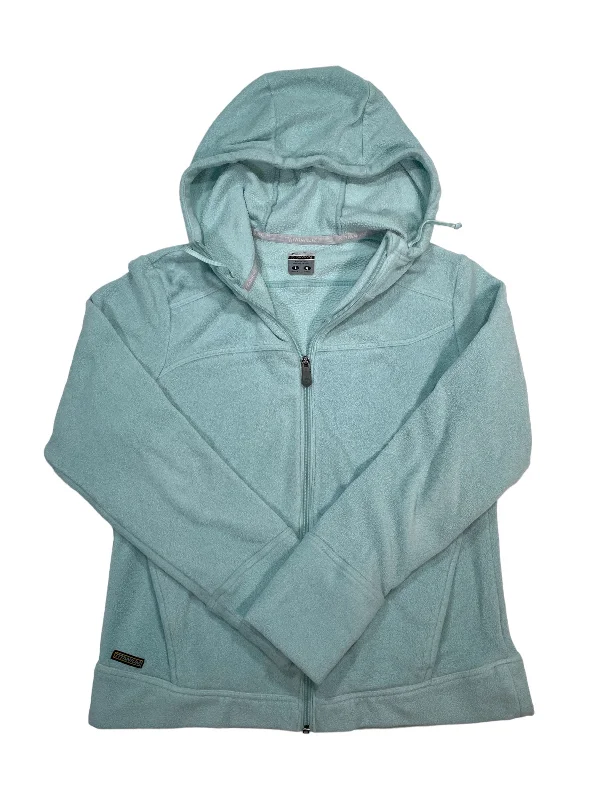 Womens Block Fleece Hoodie Full Zip Elegant Office Sweater