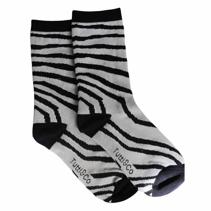 Socks - Zebra Print Bamboo Relaxed Chic Sweater